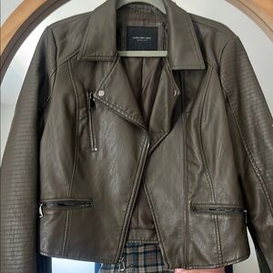 Marc New York Brown Leather Jacket Classic Style
